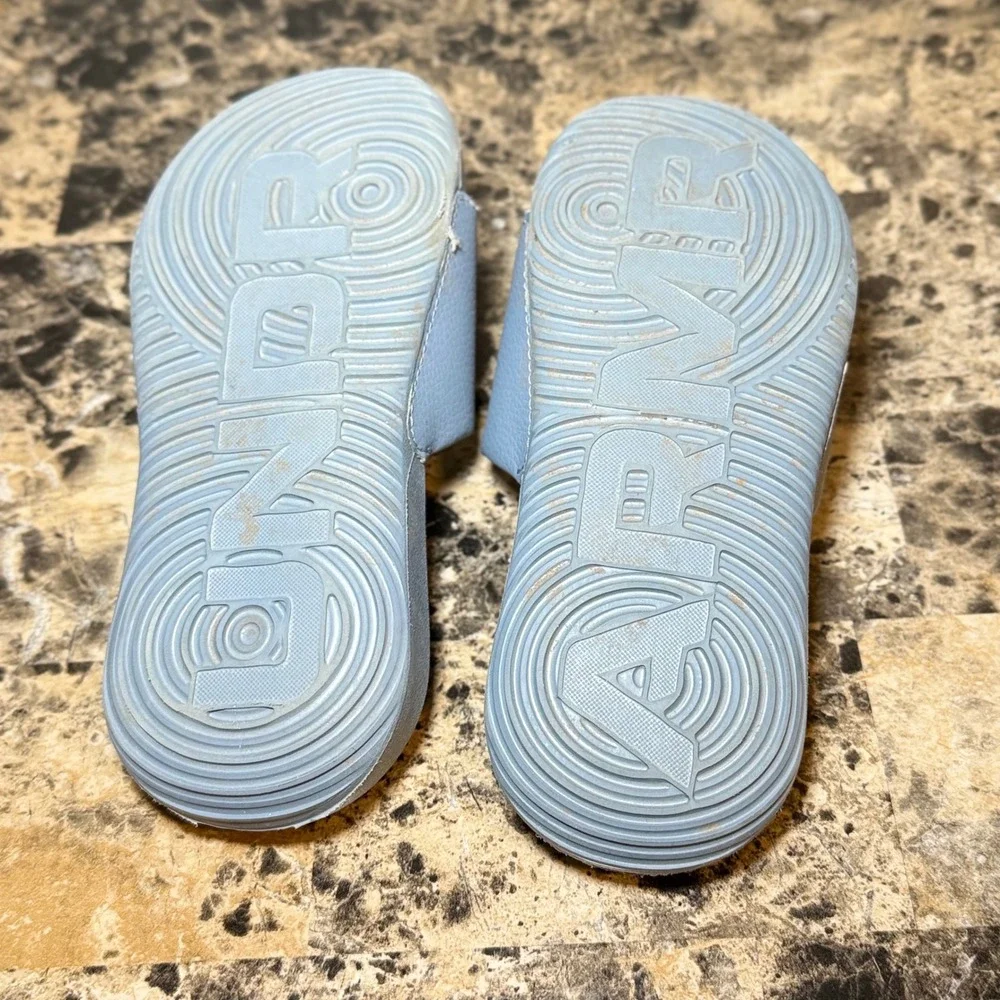 Under Armour Kids Slides Blue Orange Athletic Sandals Size 11K